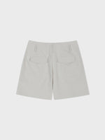 Tuck Point Turn-Up Shorts - Light Grey