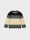 Jacquard Knit Sweater - Black