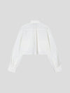 Cotton Pocket Crop Shirt - White