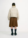 Suede Belted Skirt - Brown