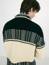 Jacquard Knit Sweater - Black