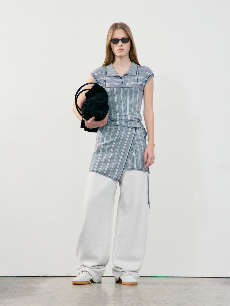 Jersey Cocoon Fit Pants - Light Grey