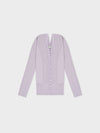 Deep V-Neck Knit Cardigan - Lavender