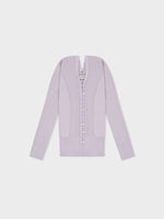 Deep V-Neck Knit Cardigan - Lavender