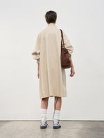 Raglan High Neck Trench Coat - Beige