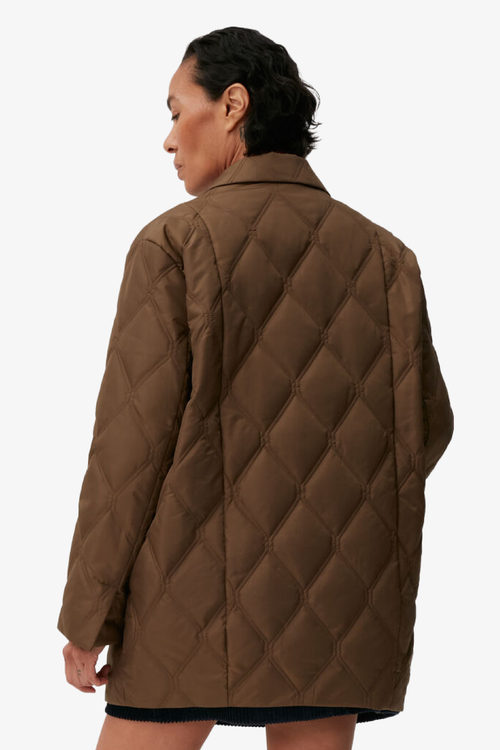Ripstop Quilt Blazer - Teak