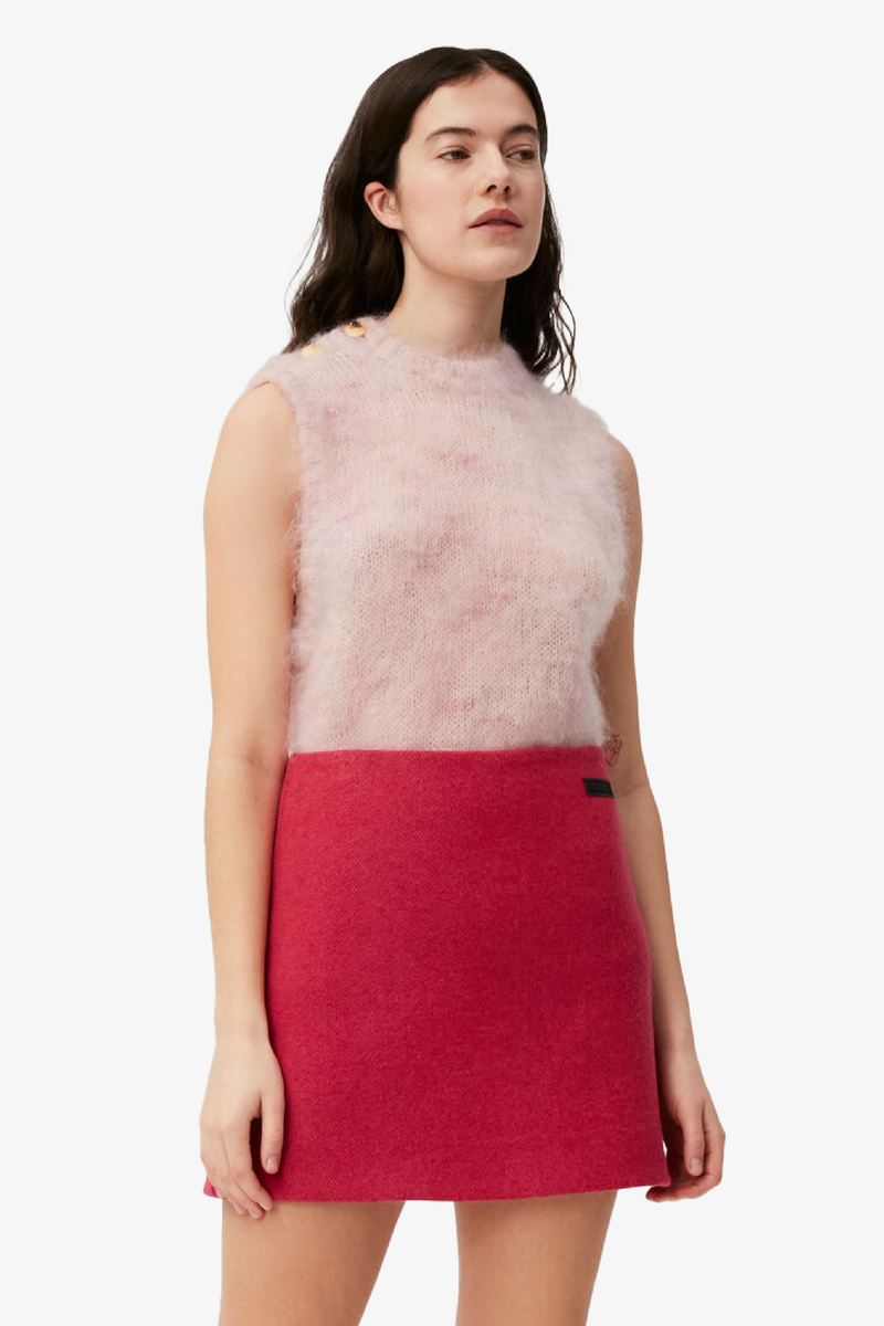 Brushed O-Neck Vest - Lilac Sachet