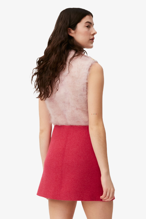 Brushed O-Neck Vest - Lilac Sachet