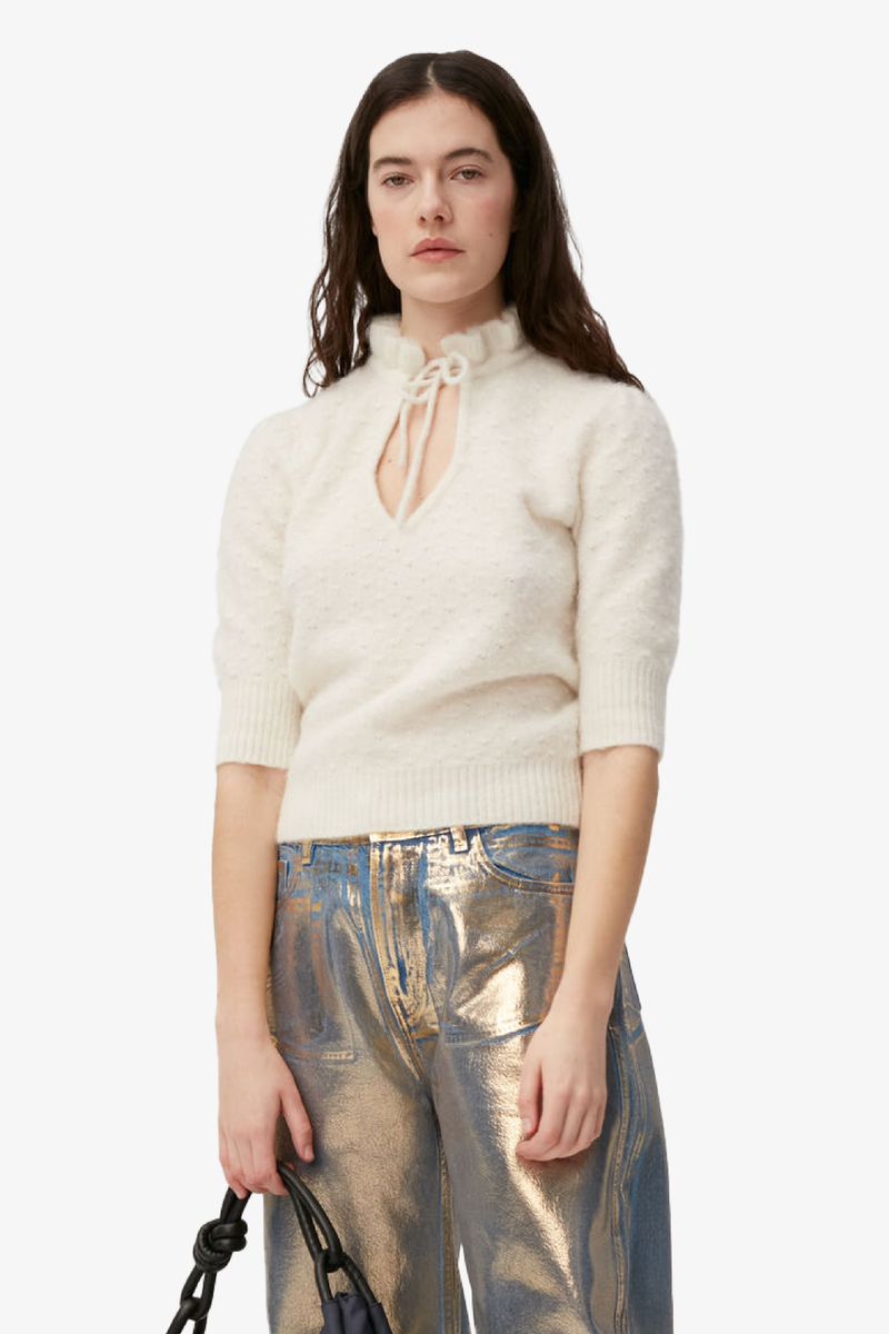 Short Sleeve Top - Egret