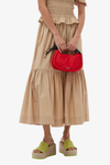 Cotton Poplin Maxi Flounce Skirt - Curds and Whey