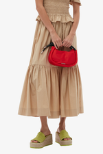 Cotton Poplin Maxi Flounce Skirt - Curds and Whey