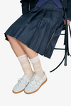 Pleated Zipper Skirt - Black