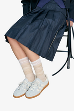 Pleated Zipper Skirt - Black