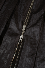 Pleated Zipper Skirt - Black