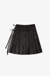 Pleated Zipper Skirt - Black