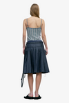 Pleated Zipper Skirt - Black