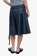 Pleated Zipper Skirt - Black