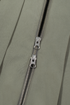 Pleated Zipper Skirt - Khaki