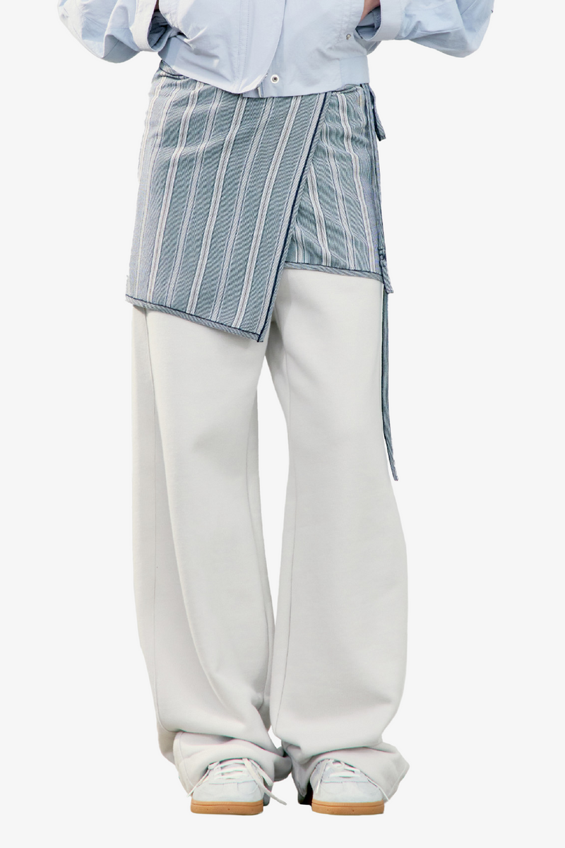 Jersey Cocoon Fit Pants - Light Grey