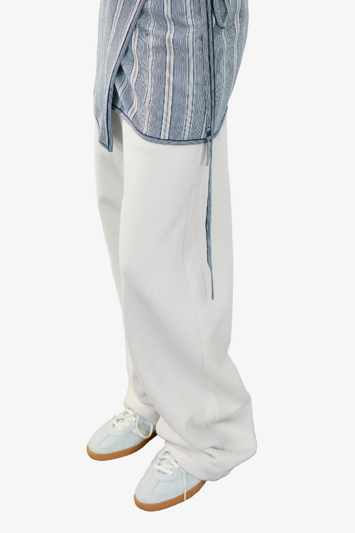 Jersey Cocoon Fit Pants - Light Grey
