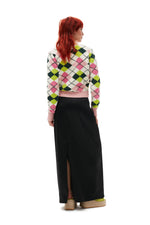 Double Satin Maxi Skirt - Black