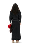 Double Satin Short Jacket - Black