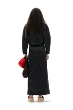 Double Satin Short Jacket - Black