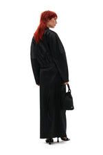 Double Satin Short Jacket - Black