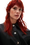 Double Satin Short Jacket - Black