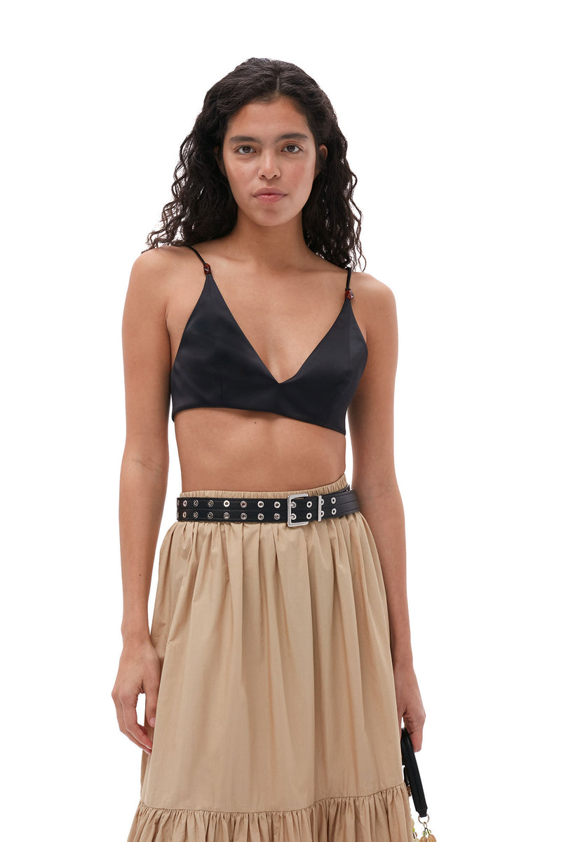 Cotton Poplin Maxi Flounce Skirt - Curds and Whey