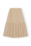 Cotton Poplin Maxi Flounce Skirt - Curds and Whey