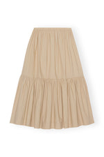 Cotton Poplin Maxi Flounce Skirt - Curds and Whey