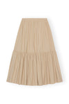 Cotton Poplin Maxi Flounce Skirt - Curds and Whey