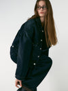 [17END x LOW CLASSIC] Short Trucker Jacket - Mahogany Blue