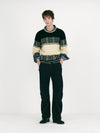 Jacquard Knit Sweater - Black