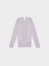 Deep V-Neck Knit Cardigan - Lavender