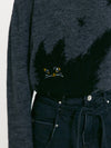 [UOU___CUTE x LOW CLASSIC] Dandelion Cat Knit - Charcoal