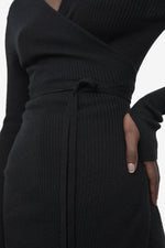 Cashmere Wrap Knit - Black