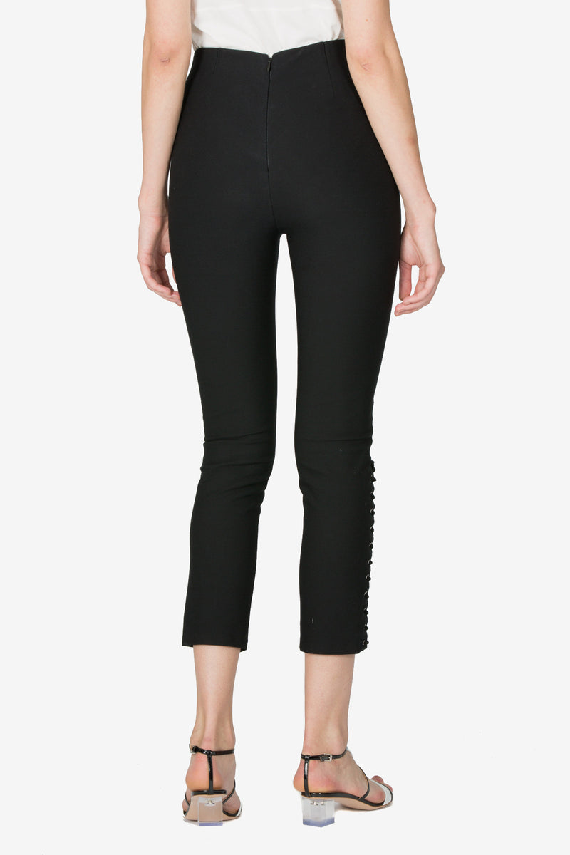 Back Zip Legging with Lacing Detail