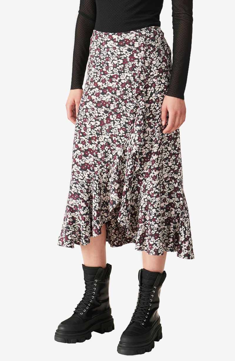 Printed Crepe Skirt