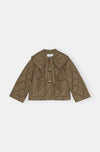 Ripstop Quilt Big Collar Jacket - Teak