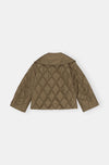 Ripstop Quilt Big Collar Jacket - Teak