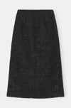 Sparkle Wrap Midi Skirt - Black