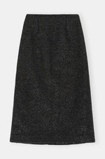 Sparkle Wrap Midi Skirt - Black