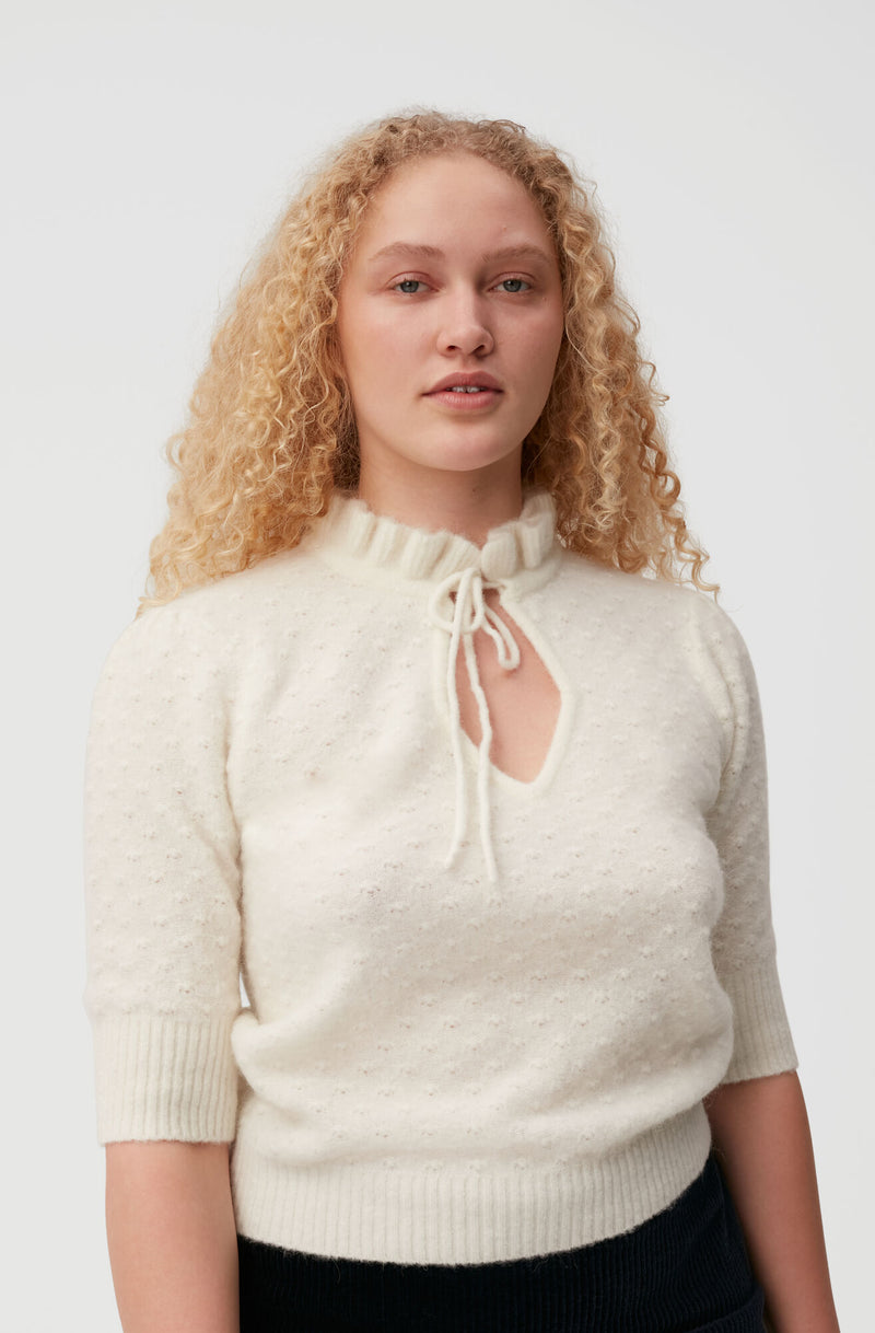 Short Sleeve Top - Egret