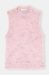 Brushed O-Neck Vest - Lilac Sachet