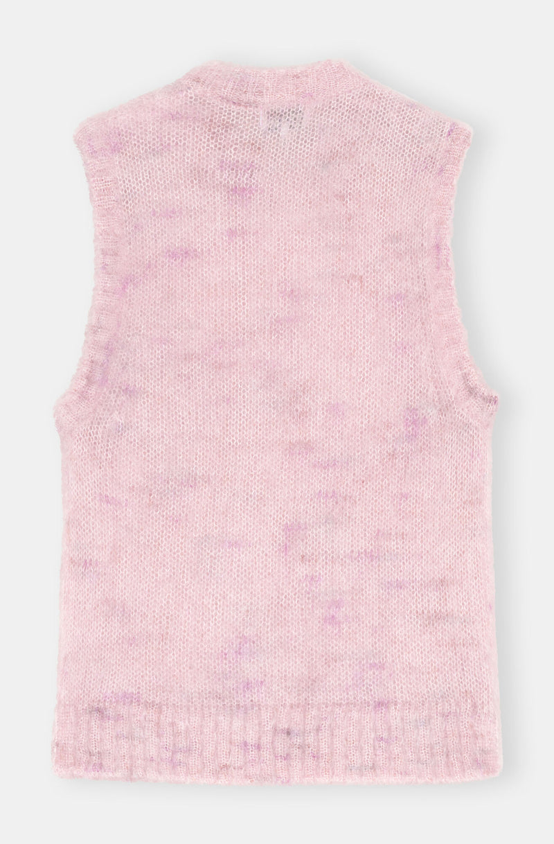 Brushed O-Neck Vest - Lilac Sachet