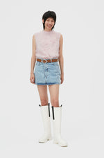 Brushed O-Neck Vest - Lilac Sachet