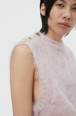 Brushed O-Neck Vest - Lilac Sachet