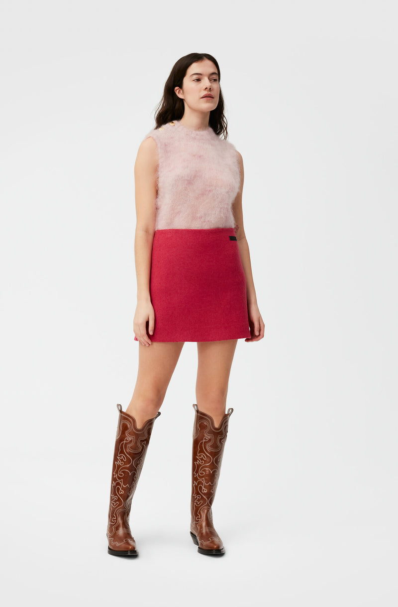 Brushed O-Neck Vest - Lilac Sachet